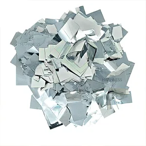 5X2cm Rectangle Silver Metallic Confetti for Festive Decorations