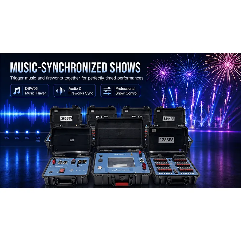 Fireworks Show Control System Including DBW05 Music Player Dual Communication and Show Pause Function