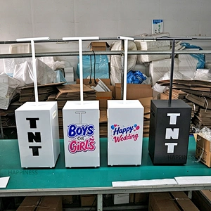 TNT Reveal Smoke Powder Cannon Boy or Girl Confetti Burst Blaster with Remote Control for Gender Announcement Party