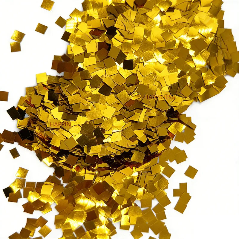 5x5mm Mini Gold Sparkle Sequins for Event Decor, Birthday Party Supplies Wedding Confetti and Balloon Filling Mix