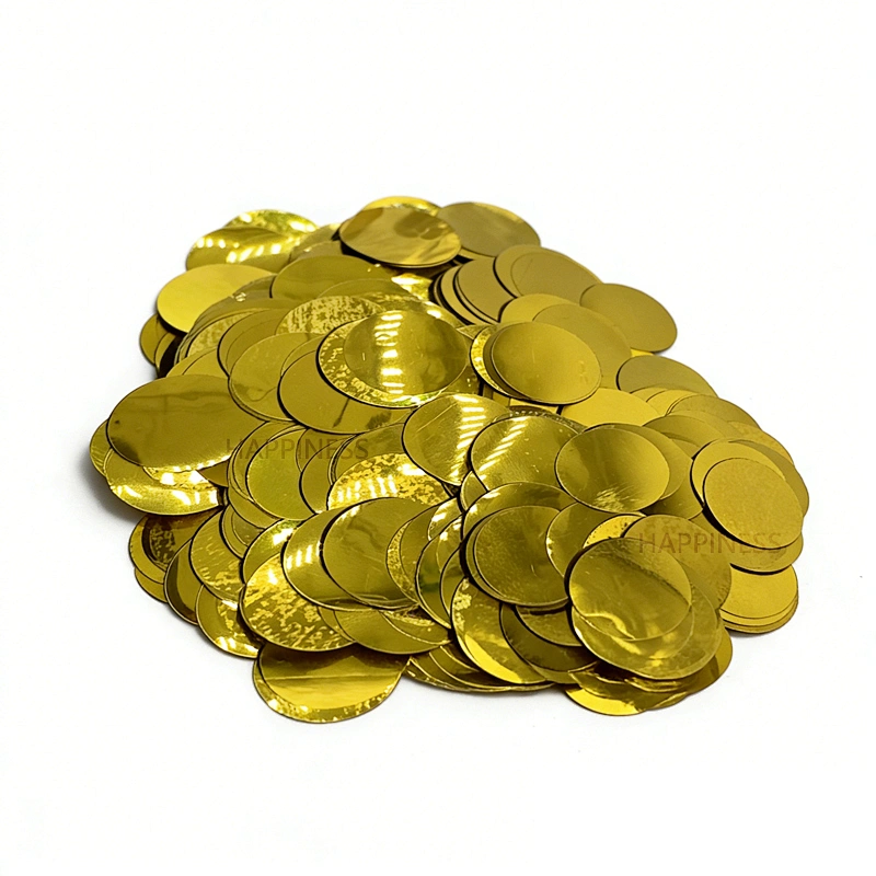 2cm Confetti Cannon Party Poppers Gold Round Confetti for Wedding Birthday Celebration Events