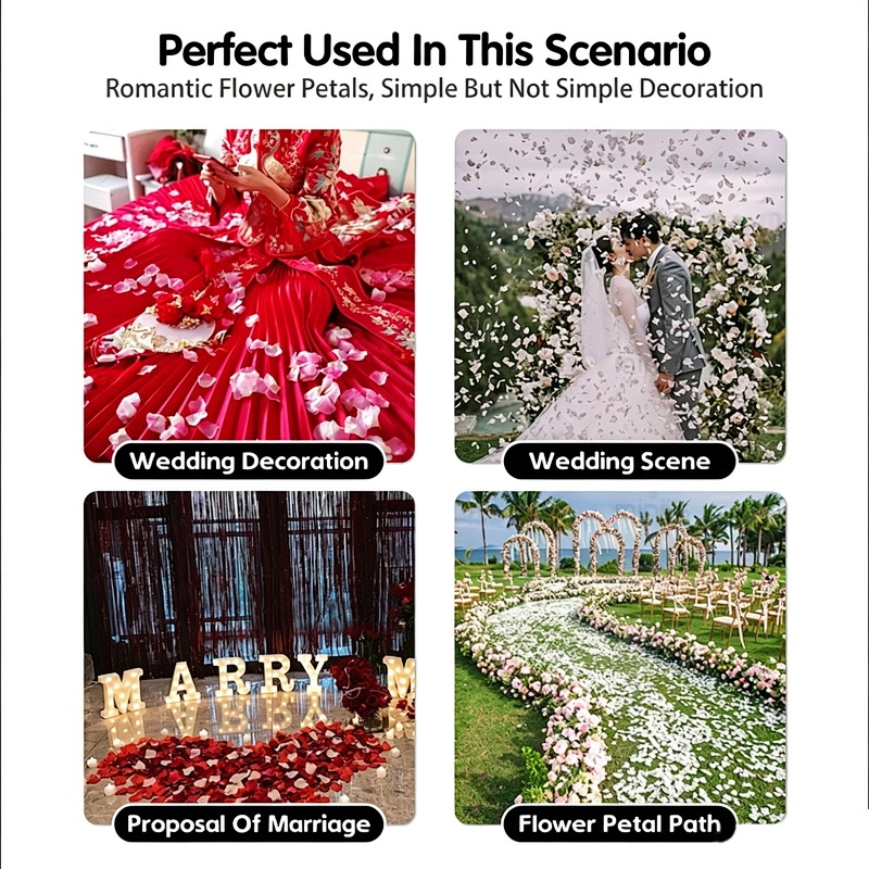 5X5cm Artificial Rose Petals for Decoration
