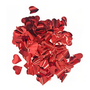 Black & Red Heart Confetti Hand Twist Confetti Cannon, Rotating Confetti Launcher, Colorful Paper Confetti for Party