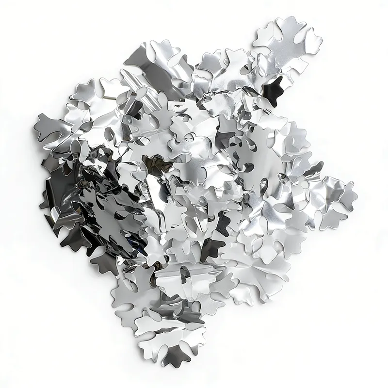 4cm Snowflake Round Spot Foil Confetti Perfect for Christmas Wedding Festive Celebrations