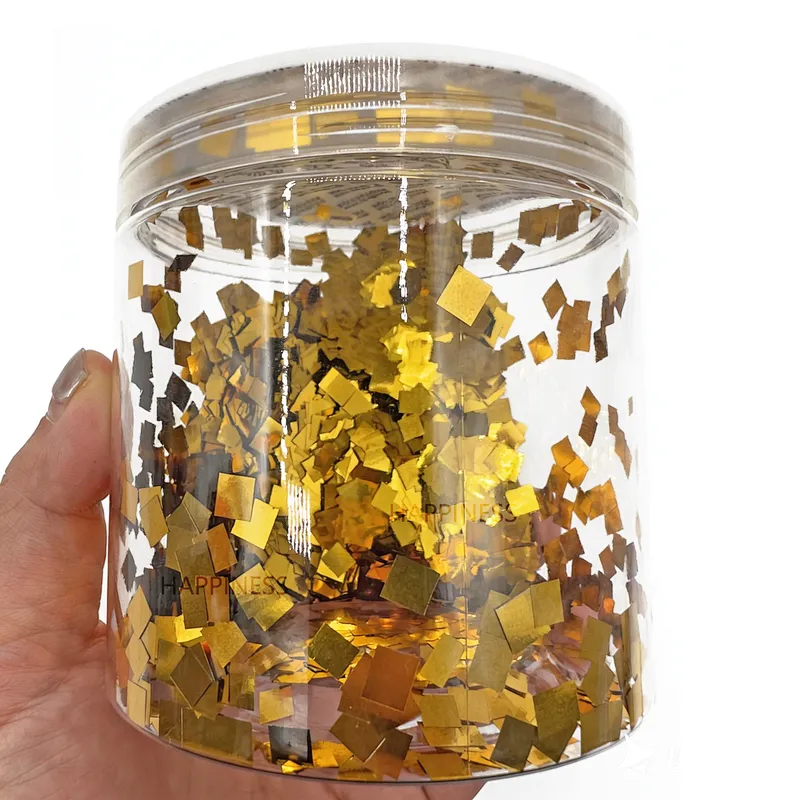5x5mm Mini Gold Sparkle Sequins for Event Decor, Birthday Party Supplies Wedding Confetti and Balloon Filling Mix