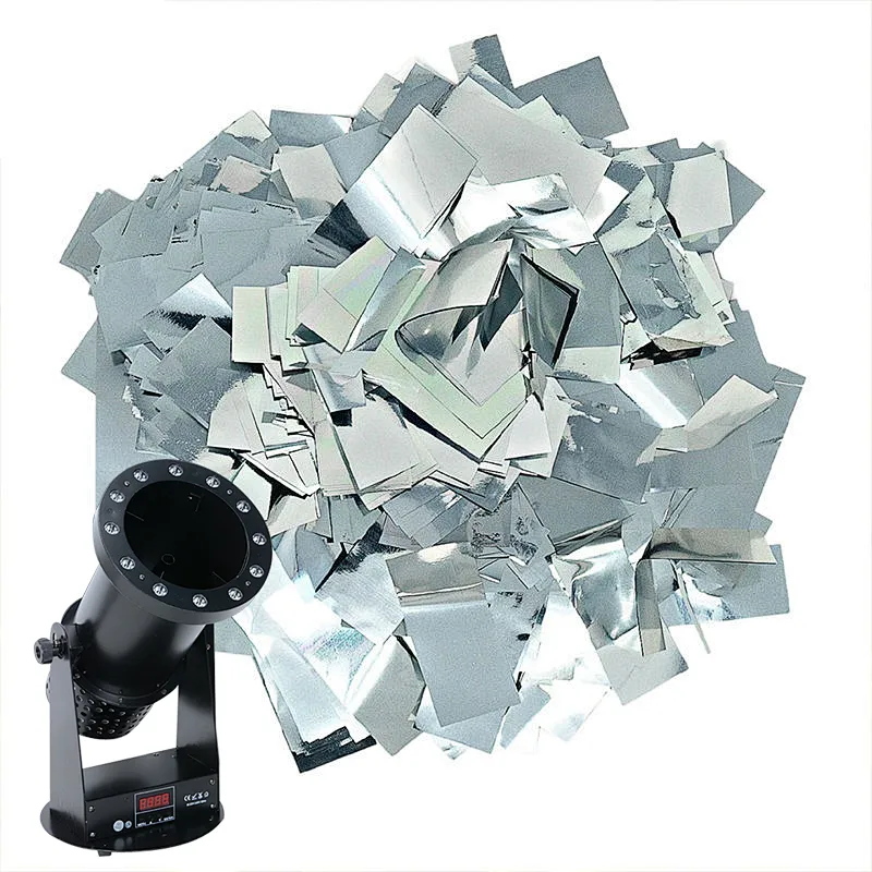 5X2cm Rectangle Silver Metallic Confetti for Festive Decorations