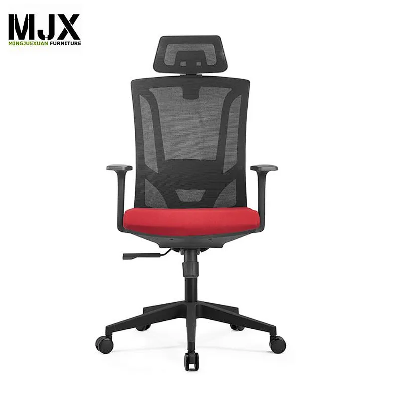 Best selling new design high back swivel ergonomic chair with black nylon back frame