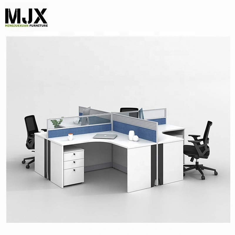 China supplier office furniture wood staff table office desk modern 4 staff workstation