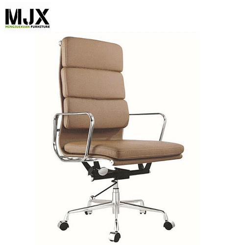 modern leather aluminium frame soft executive chair