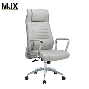 aluminium base PU swivel chair back cushion with headrest revolving freely 360 degree