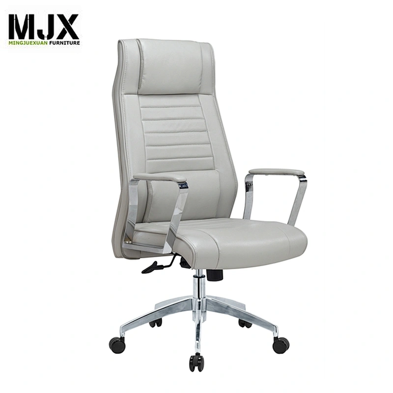 aluminium base PU swivel chair back cushion with headrest revolving freely 360 degree