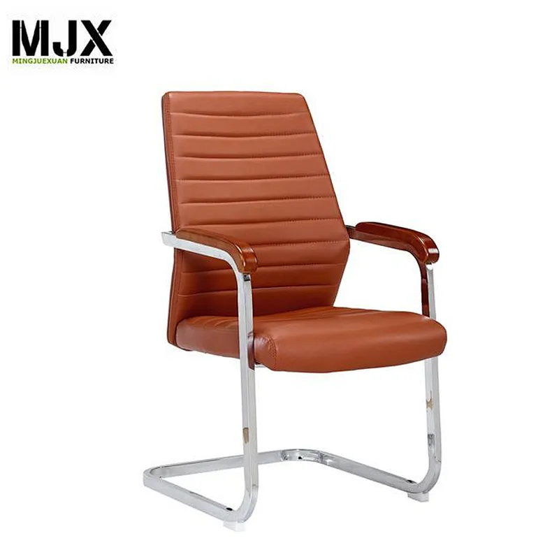 High back brown PU swivel chair with PU padded seat&back