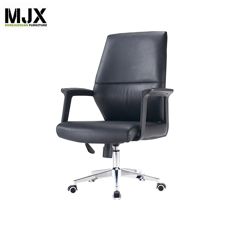 Popular best white leather office chair Padded Armrests and Adjustable Seat Lift