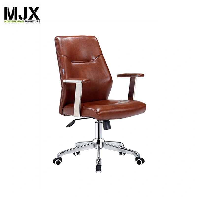 Popular best white leather office chair Padded Armrests and Adjustable Seat Lift