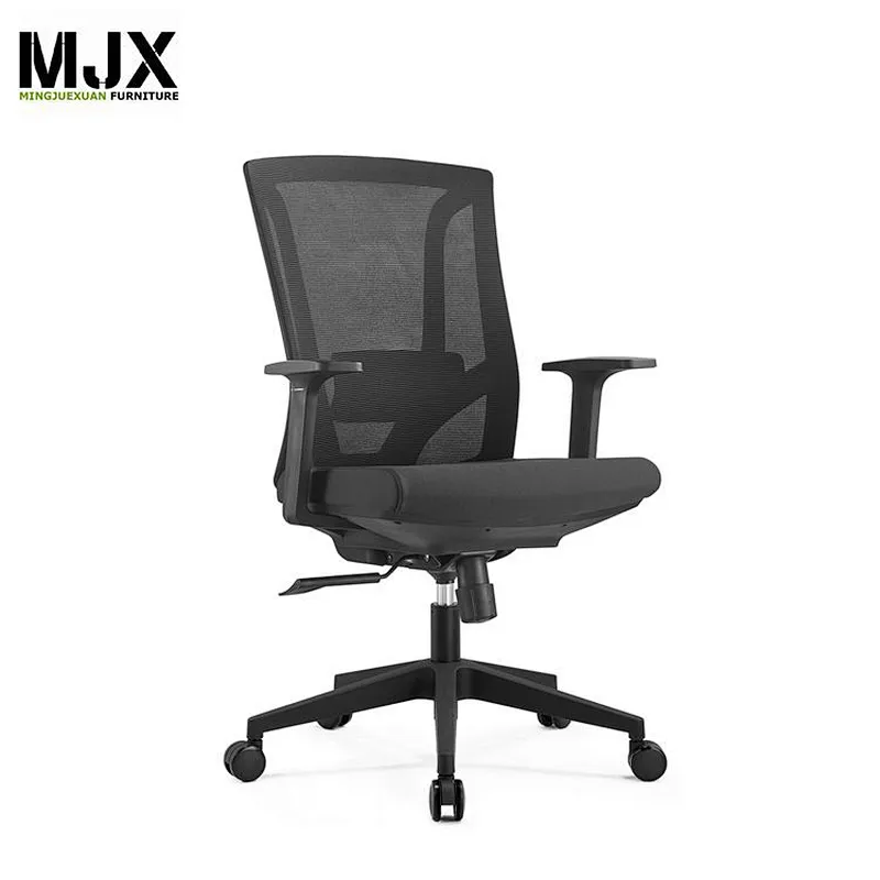 CIFF hot- selling new design high back swivel ergonomic chair with black nylon back frame