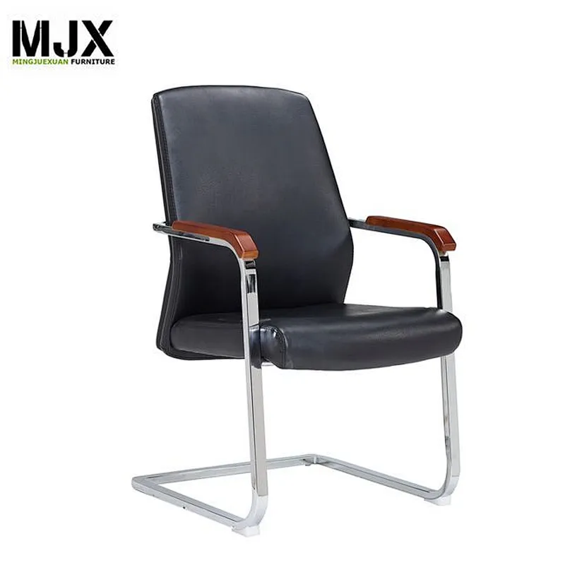 Simple design black mid back meeting  room chair