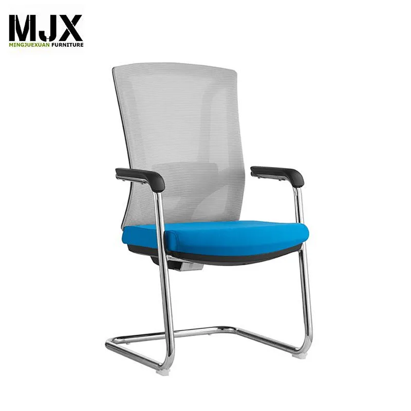Hot-selling mid back  mesh office chair with white nylon base
