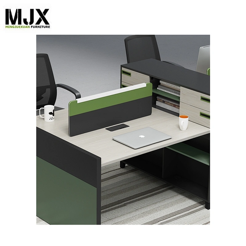 wooden desk with drawer combo staff work table 2 seater workstation
