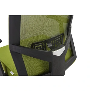 Black computer swivel mesh office chair with aluminium base