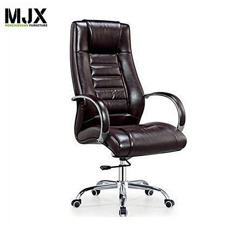 360 degree most popular design high back brown PU leather elegant office chair price