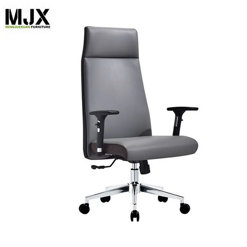 Customized high back PU leather executive office chair with headrest