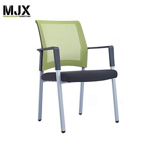 Mid back chrome metal frame office mesh conference chair