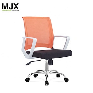 Mid back office hair mesh revolving chairs with back frame