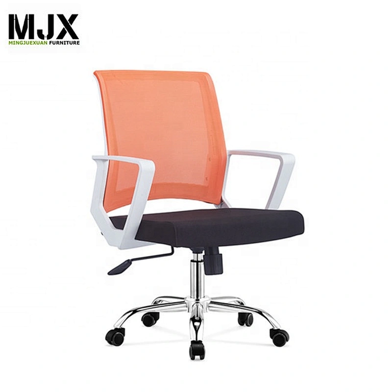 Mid back office hair mesh revolving chairs with back frame
