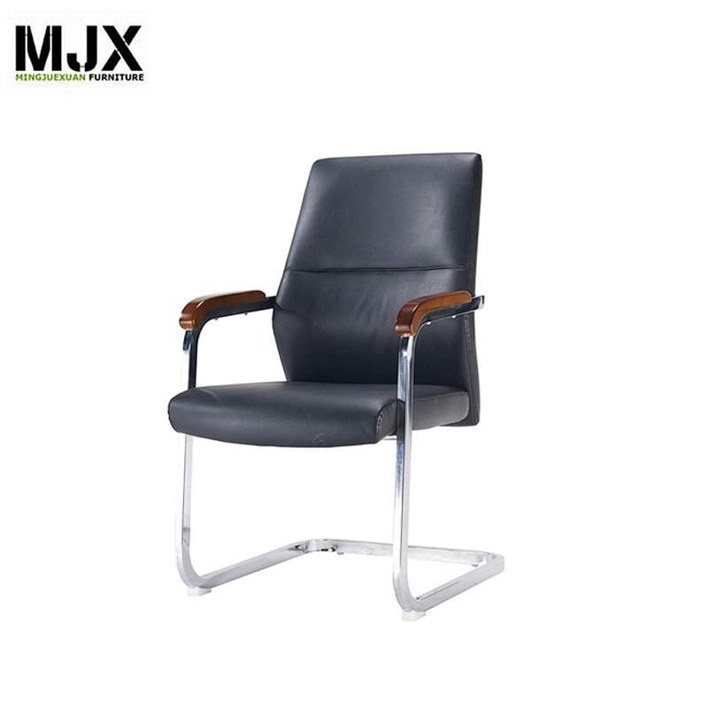 Classic Design brown executive luxury office furniture chair with Oak wood armpad