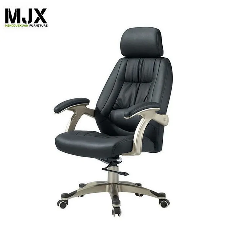 Brown PU leather excellent quality high back executive chair with back support cushion boss office chair