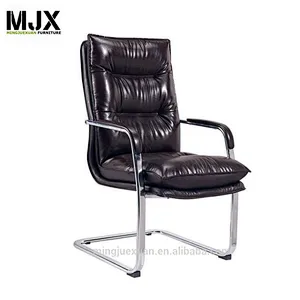 Top level white leather executive chair mid back office chair
