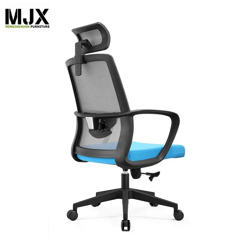 Simple design black high back black mesh ergonomic chair with 340mm nylon base