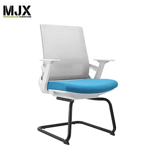 Hot-selling mid back  mesh office chair with white nylon base