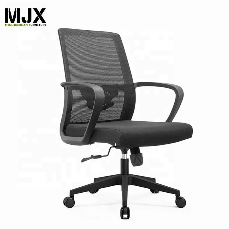 Black color height adjustable staff swivel office chair