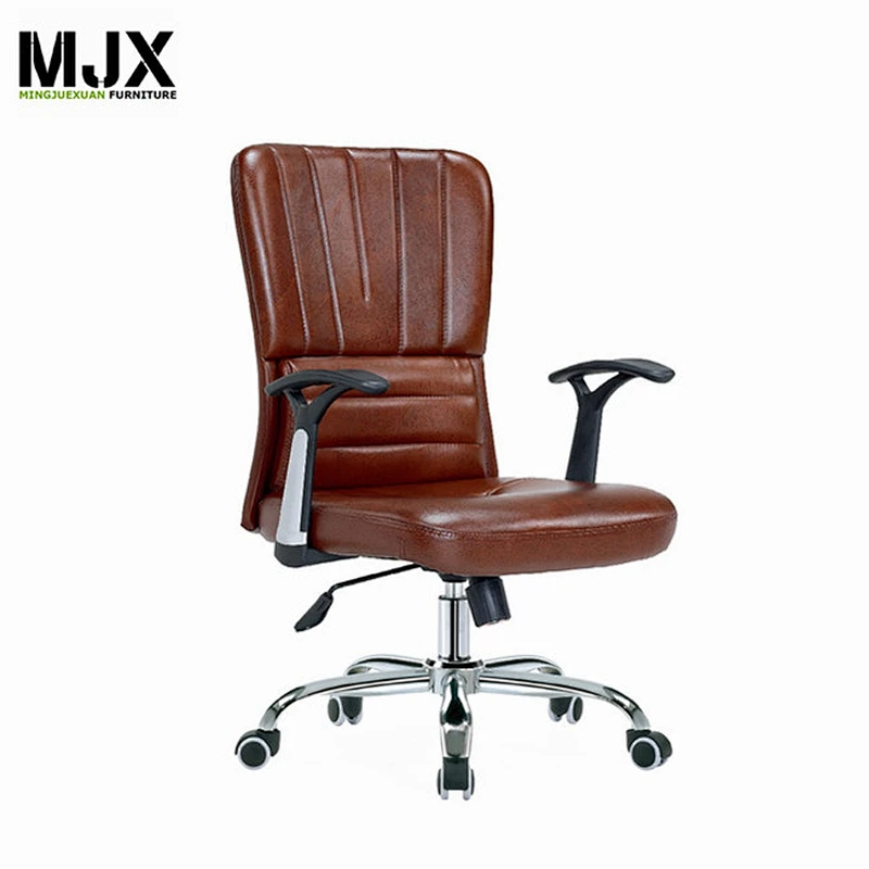 Adjustable mid back office chair comfortable PU executive office chair