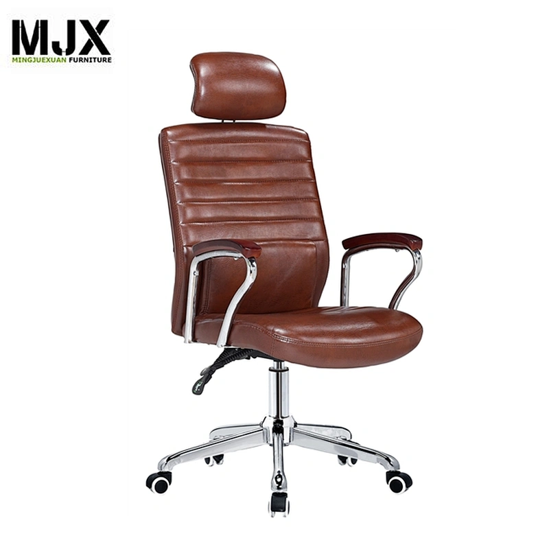 Excellent quality hot selling office chairs good comfortable Wood armpad with chrome armrest