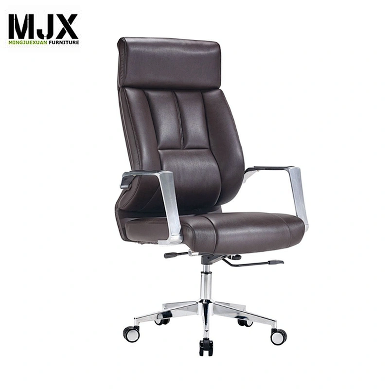 unique design high back PU manager chair with aluminium arm Desk Rolling chairs