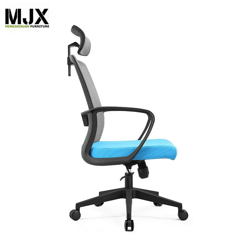Simple design black high back black mesh ergonomic chair with 340mm nylon base