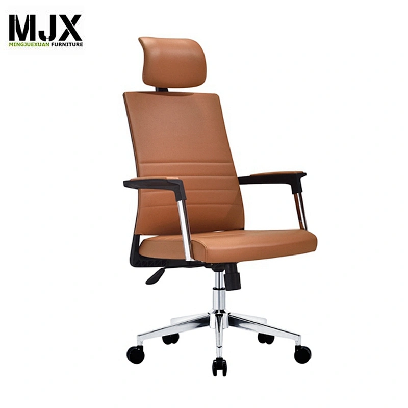 Commercial headrest PU home office chairs leather desk chair