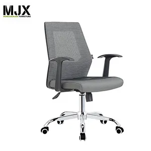 High back mesh office swivel chair with Chrome metal armrest