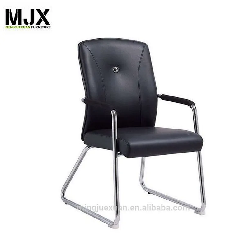 Simple design chrome metal frame mid back conference chair for office
