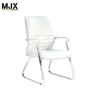 Competitive high back white PU swivel chair with PU padded seat&back
