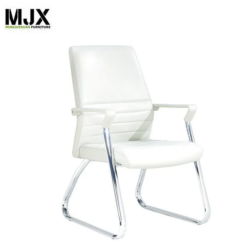 Competitive high back white PU swivel chair with PU padded seat&back