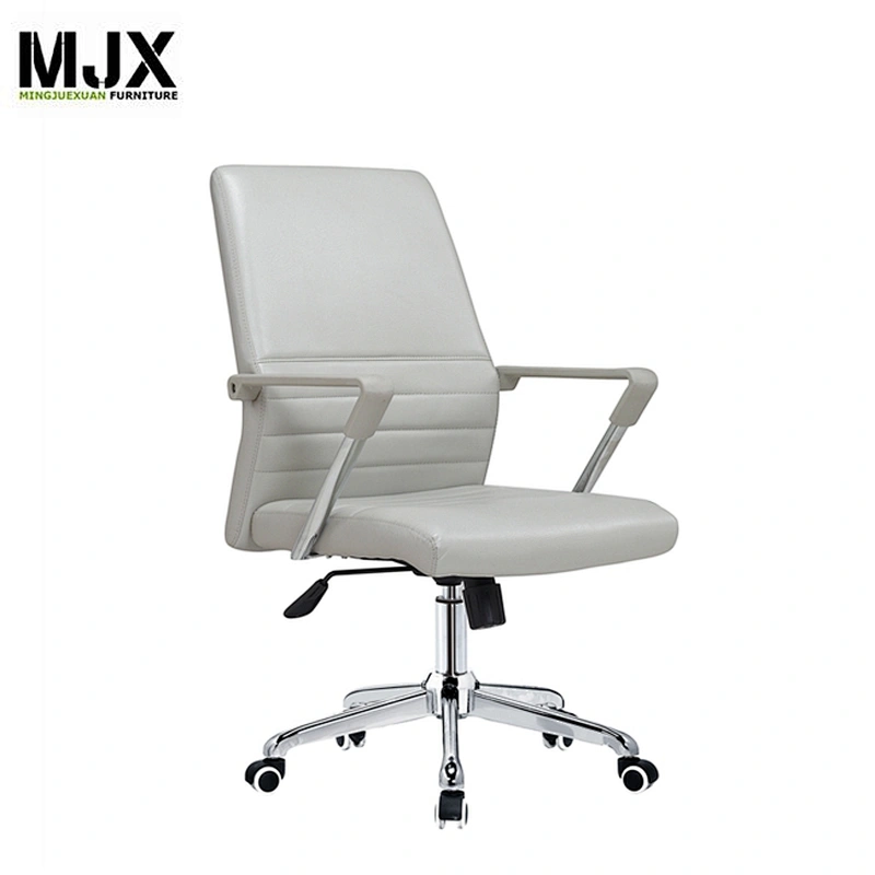 Hight style  comfortable wholesale mid-back executive chair with light grey armpad