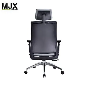 Simple design high back executive PU office chair with aluminium base