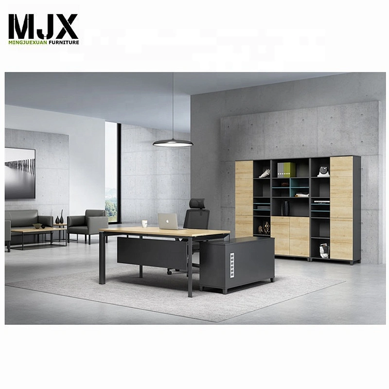 Foshan furniture L shape table top unique melamine manager table executive desk