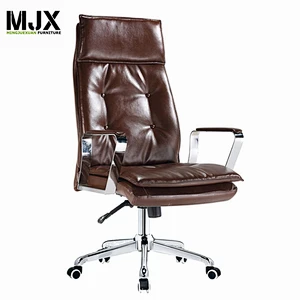 China manufacturer Low Price high back white leather executive office chair