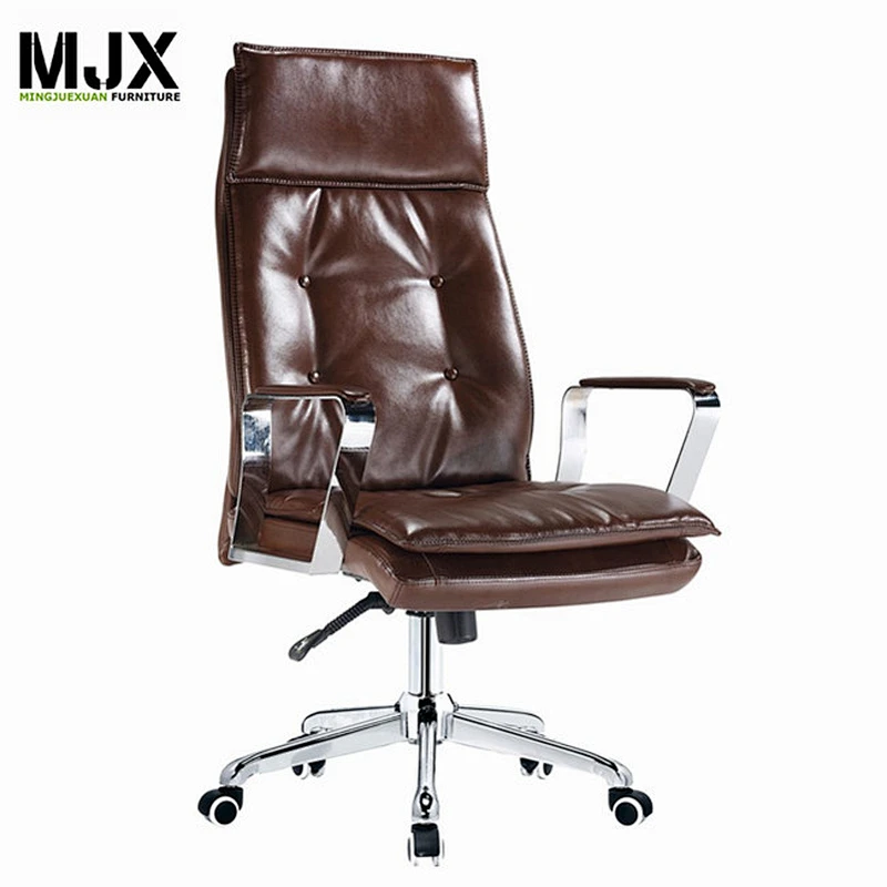 China manufacturer Low Price high back white leather executive office chair