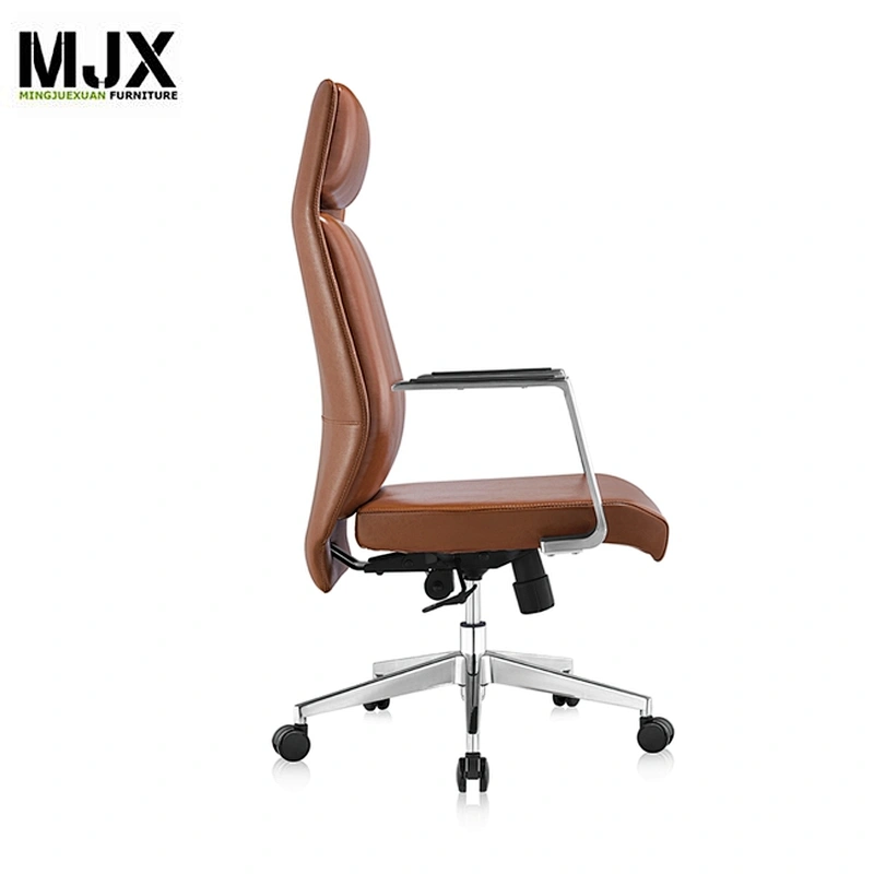 Durable black PU mid back executive commercial furniture revolving staff chair in office