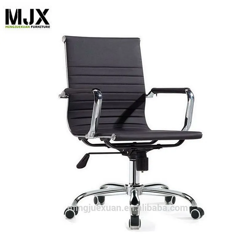Executive furniture leather mid back executive office chair with Aluminum armrest